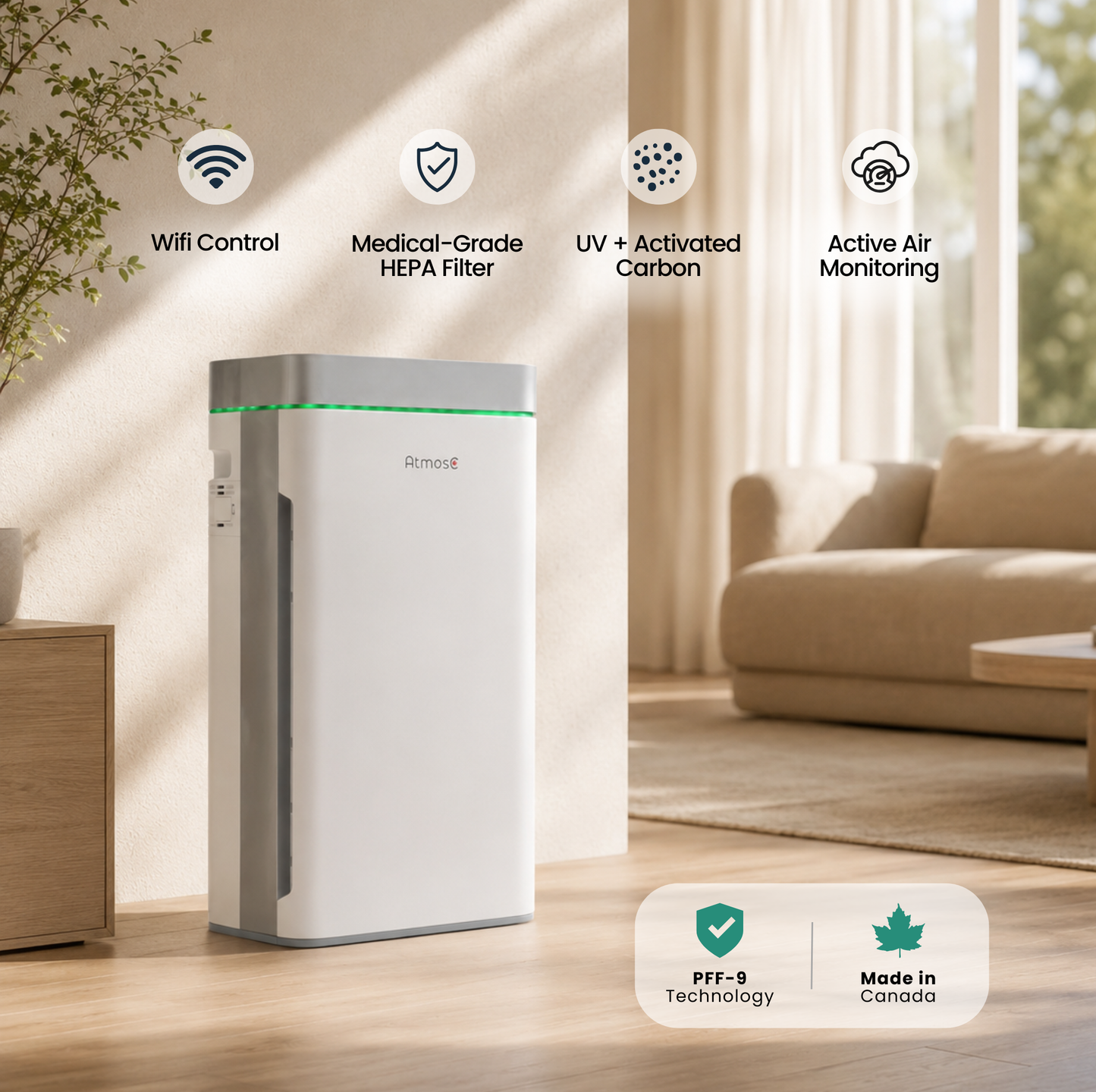 AtmosC ™ | A Series Air Purifier | 1,500 sq ft