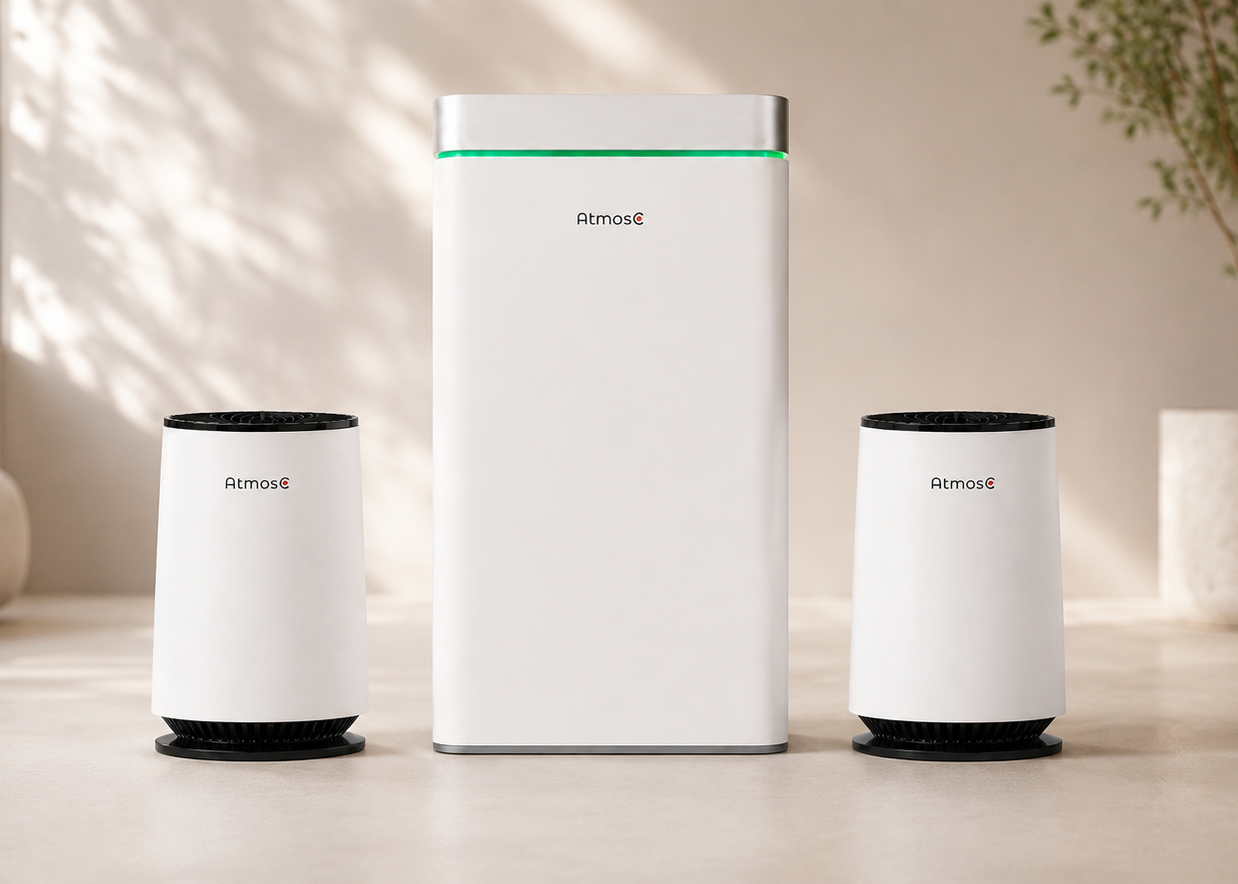 AtmosC Air Purifier Combo | 1 A Series + 2 Mini | Remove 99.997% Airborne Pollutants