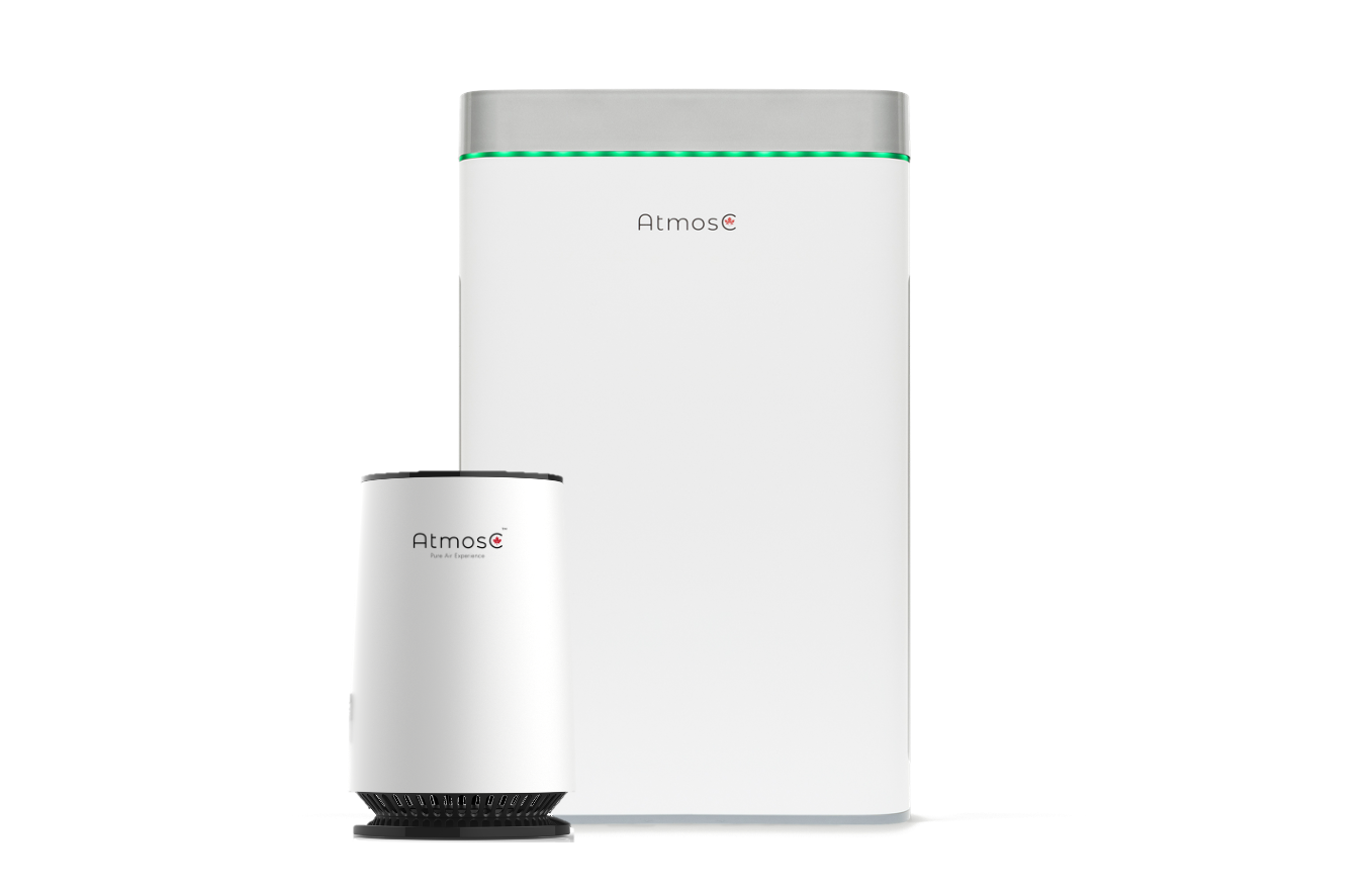 AtmosC Air Purifier Combo | 1 A Series + 1 Mini | Remove 99.997% Airborne Pollutants
