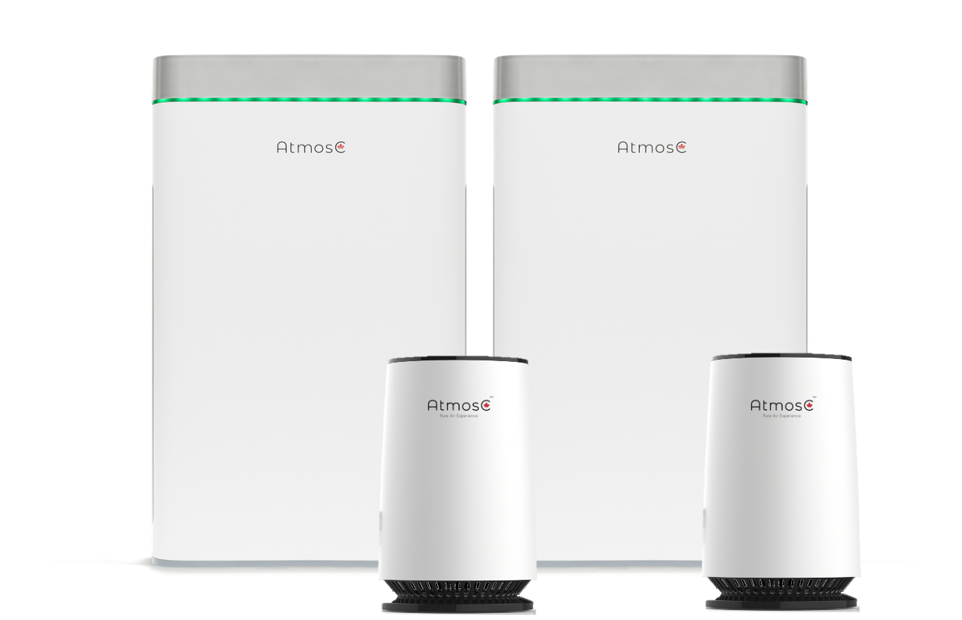 AtmosC Air Purifier Combo | 2 A Series + 2 Mini | Remove 99.997% Airborne Pollutants