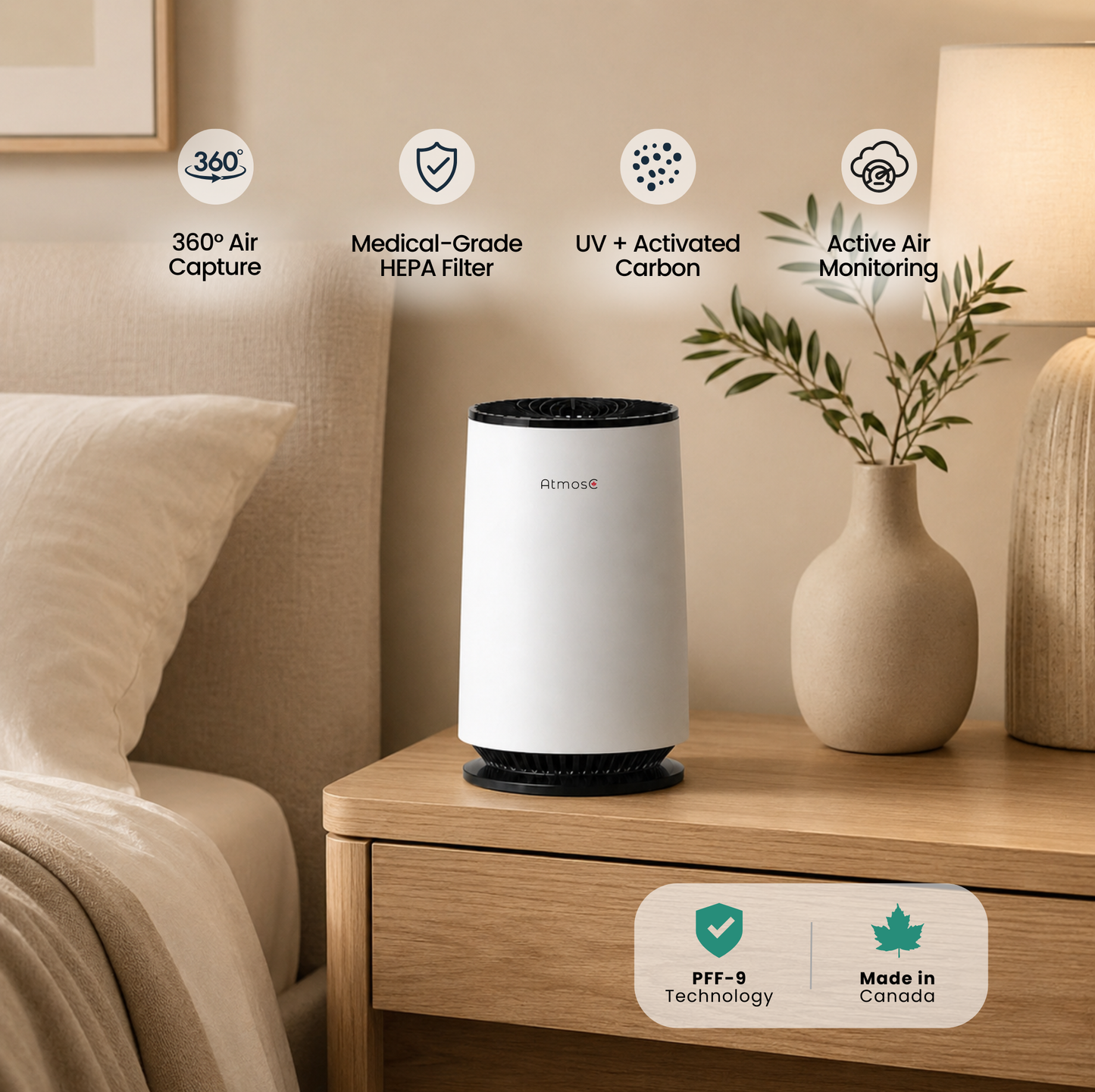 AtmosC Air Purifier™ | Mini Air Purifier | Destroy Pollutants
